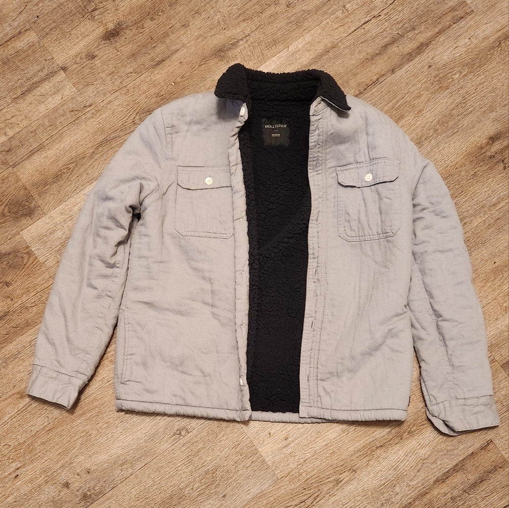 Hollister Gray Fleece Jacket